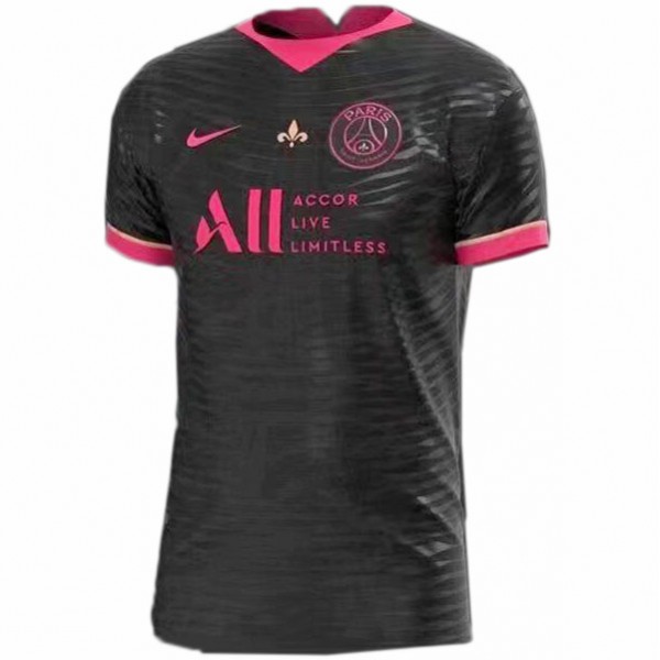 Paris saint-germain pre-match training soccer jersey men's black sportswear football top shirt 2022-2023